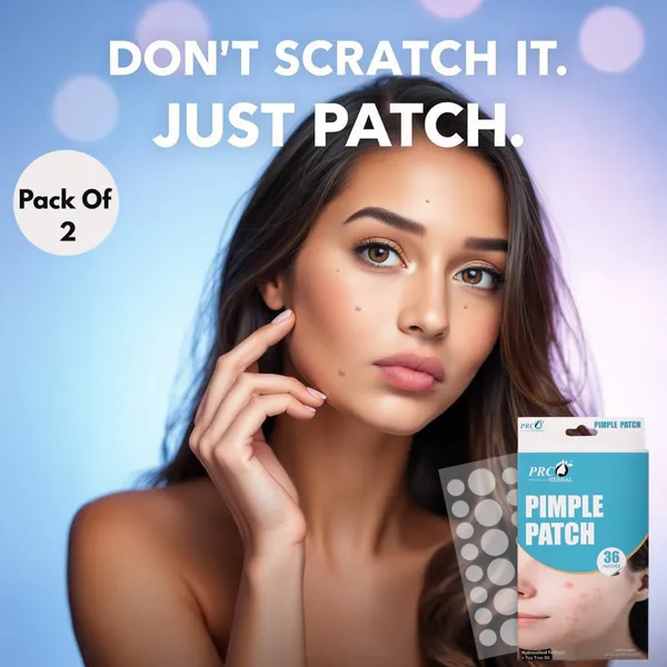 PRC_Herbal_Acne_Pimple_Patches_(72_Patches)–_Waterproof_hydrocolloid_formula_with_Tea_Tree_Oil_for_quick_healing_&_oil_control._Gentle_on_skin,_protects_&_absorbs_overnight._(36_patches:_24_small_8mm_+_12_large_12mm)_Pack_Of_2_