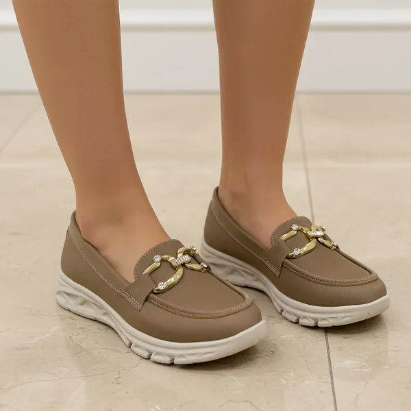 Beige_Vegan_Leather_Premium_&_Elegant_Flats_For_Women