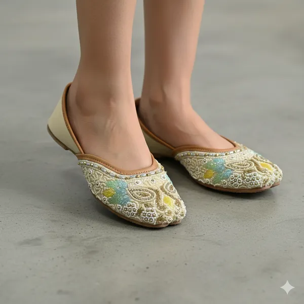 Cream_Vegan_Leather_Premium_&_Elegant_Flats_For_Women