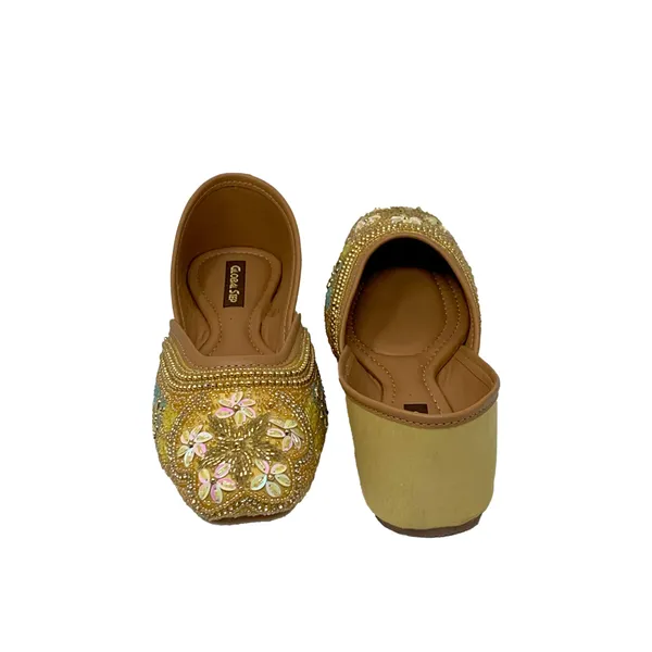 Gold_Vegan_Leather_Premium_&_Elegant_Flats_For_Women