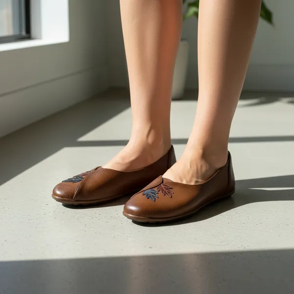 Tan_Dry-Milled_Leather_Premium_&_Elegant_Shoes_For_Women