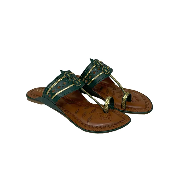 Green_Vegan_Leather_Premium_&_Elegant_Sandals_For_Women