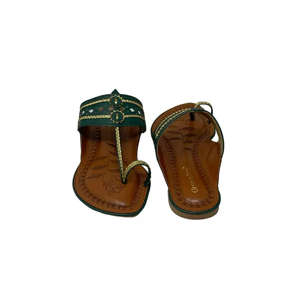 Green_Vegan_Leather_Premium_&_Elegant_Sandals_For_Women