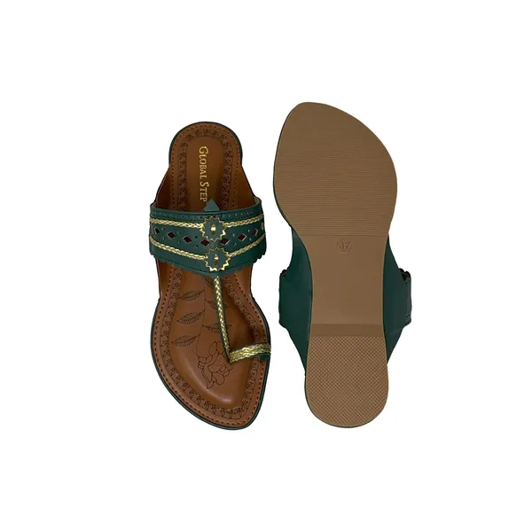 Green_Vegan_Leather_Premium_&_Elegant_Sandals_For_Women
