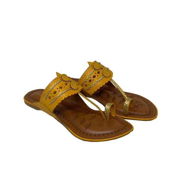 Yellow_Vegan_Leather_Premium_&_Elegant_Sandals_For_Women