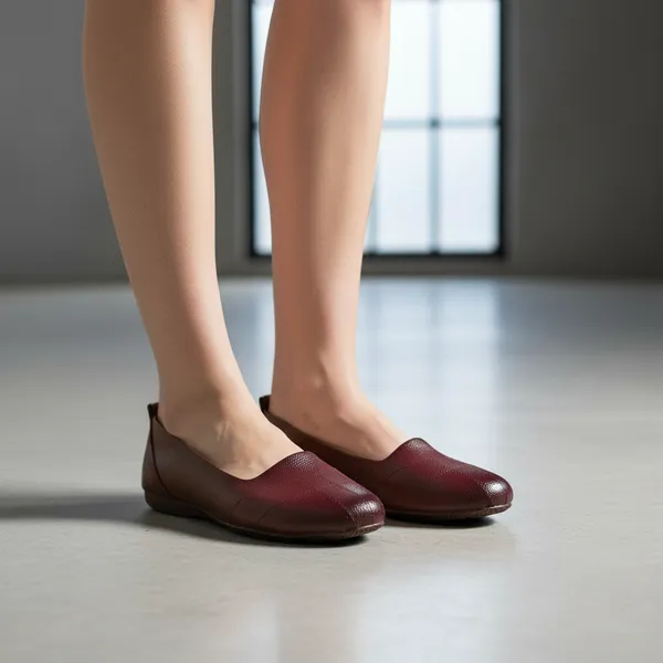 Maroon_Dry-Milled_Leather_Premium_&_Elegant_Flats_For_Women