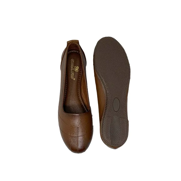 Tan_Dry-Milled_Leather_Premium_&_Elegant_Flats_For_Women