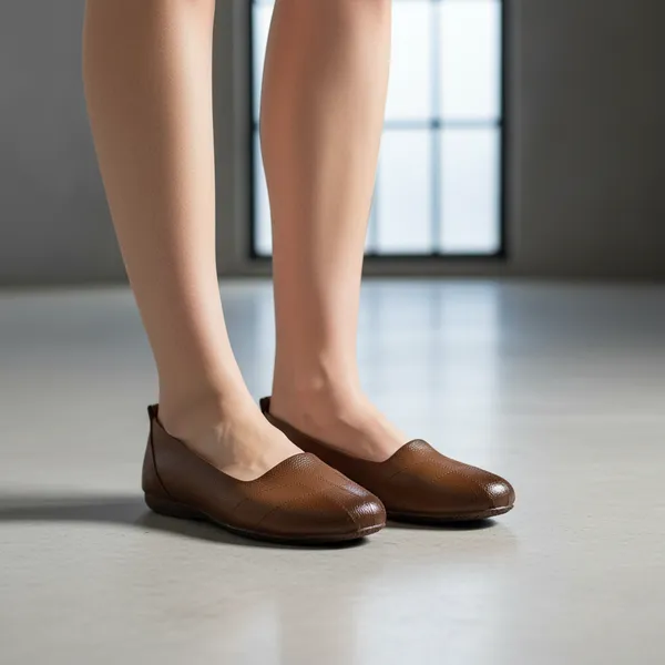 Tan_Dry-Milled_Leather_Premium_&_Elegant_Flats_For_Women