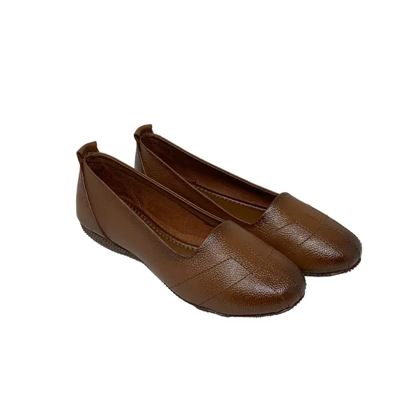 Tan_Dry-Milled_Leather_Premium_&_Elegant_Flats_For_Women
