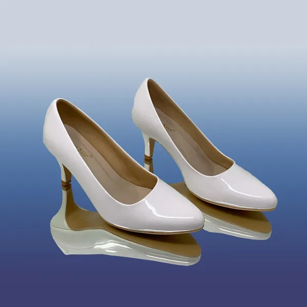 White_Vegan_Leather_Premium_&_Elegant_Belly_Heels_For_Women