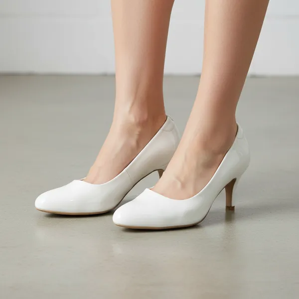 White_Vegan_Leather_Premium_&_Elegant_Belly_Heels_For_Women