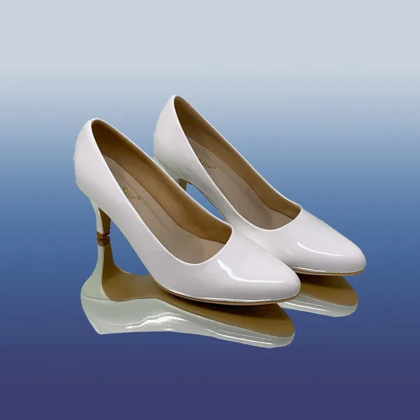 White_Vegan_Leather_Premium_&_Elegant_Belly_Heels_For_Women