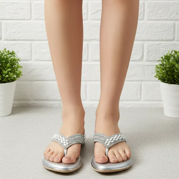 Silver_Vegan_Leather_Premium_&_Elegant_Sandals_For_Women