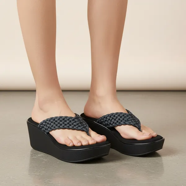 Black_Vegan_Leather_Premium_&_Elegant_Wedges_For_Women
