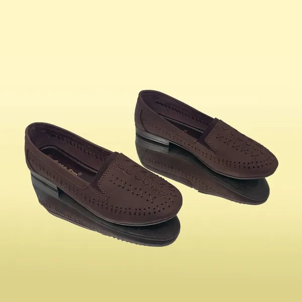 Brown_Nubuck_Leather_Premium_&_Elegant_Ballerinas_For_Women