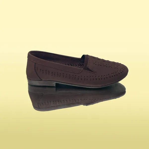 Brown_Nubuck_Leather_Premium_&_Elegant_Ballerinas_For_Women