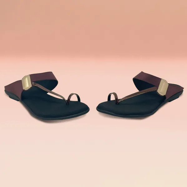Brown_Vegan_Leather_Premium_&_Elegant_Comfy_Flats_For_Women