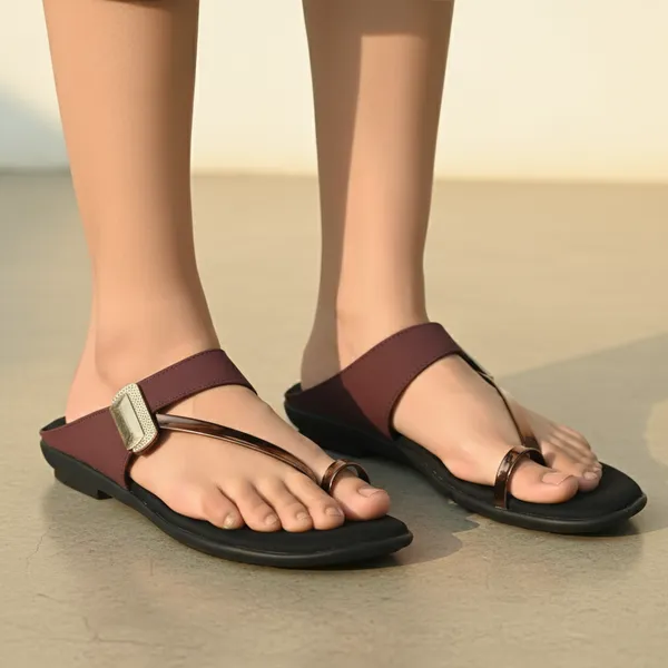 Brown_Vegan_Leather_Premium_&_Elegant_Comfy_Flats_For_Women