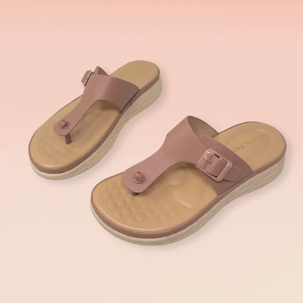 Peach_Vegan_Leather_Premium_&_Elegant_Comfy_Flats_For_Women