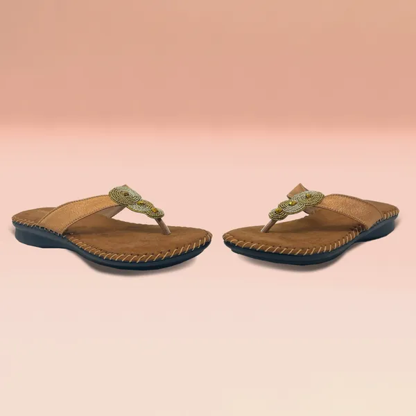Tan_Vegan_Leather_Premium_&_Elegant_Flatforms_Flats_For_Women