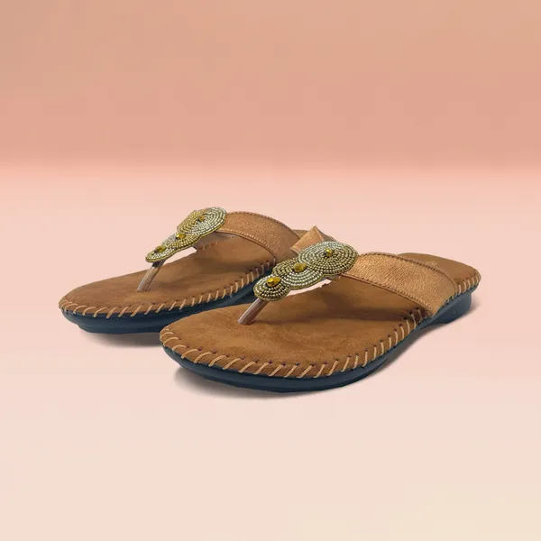 Tan_Vegan_Leather_Premium_&_Elegant_Flatforms_Flats_For_Women