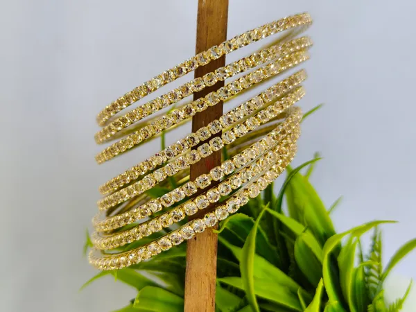 Ishika_Bangle_|_Antique_Golden|_American_Diamond_Kada_|_Set_of_8