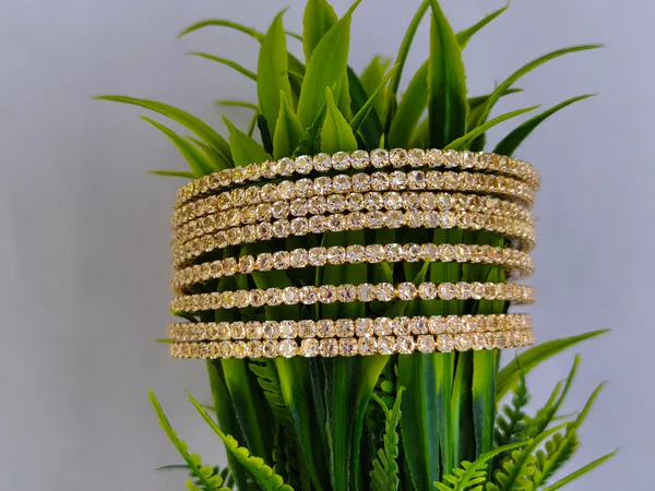 Ishika_Bangle_|_Antique_Golden|_American_Diamond_Kada_|_Set_of_8