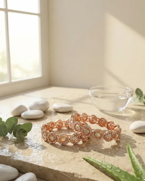 Niharika_Bangle_|_Antique_Golden_|American_Diamond_Kada_|_Set_of_2