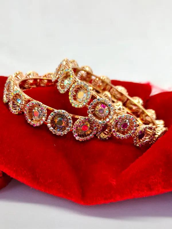 Niharika_Bangle_|_Antique_Golden_|American_Diamond_Kada_|_Set_of_2