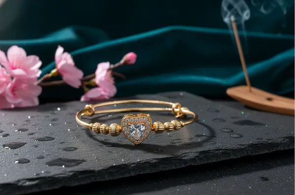 Vedika_Gold_Plated_Anti_Tarnish_Heart_Bracelet