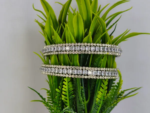 Kusum_Bangle_|_Silver_Plated_|Premium_American_Diamond_Kada_|_Set_of_2