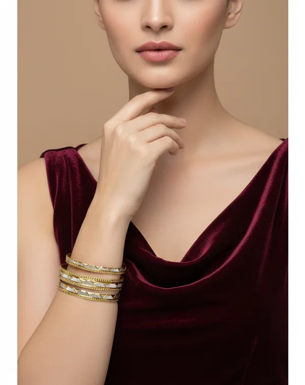 Set_of_4_Divya_Classic_Dual_Tone_Anti_Tarnish_Bangle