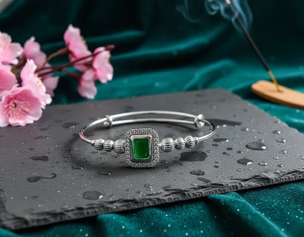 Chaya_Silver_Plated_Anti_Tarnish_Green_Ruby_Bracelet