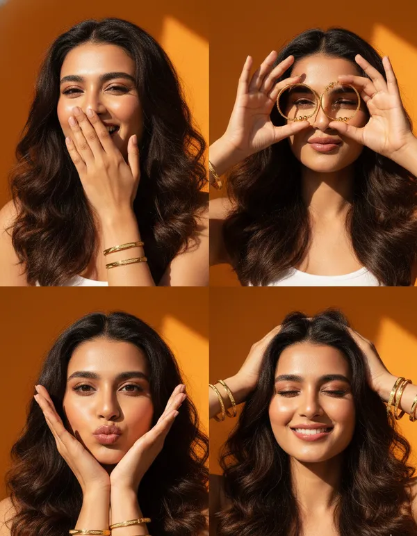 Charvi_Bracelet_|_Classic_Gold_Tone_Sleek_Bracelet_|_Set_of_2