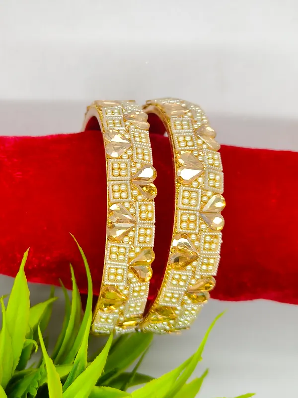 Mahima_Bangle__|_Gold_Plated_|_Heart-Shaped_American_Diamond_|_Set_of_2