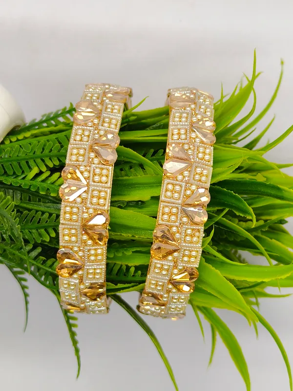 Mahima_Bangle__|_Gold_Plated_|_Heart-Shaped_American_Diamond_|_Set_of_2