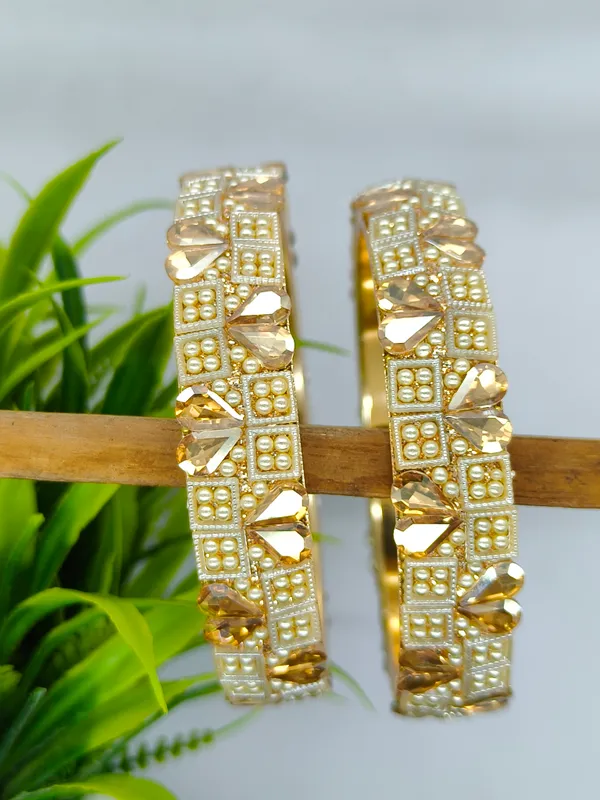 Mahima_Bangle__|_Gold_Plated_|_Heart-Shaped_American_Diamond_|_Set_of_2