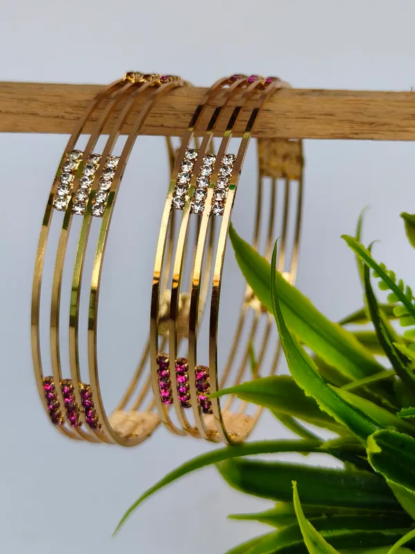 Set_of_2_Mrinal_American_Diamond_Open_Cage_Design_Anti_Tarnish_Bracelet