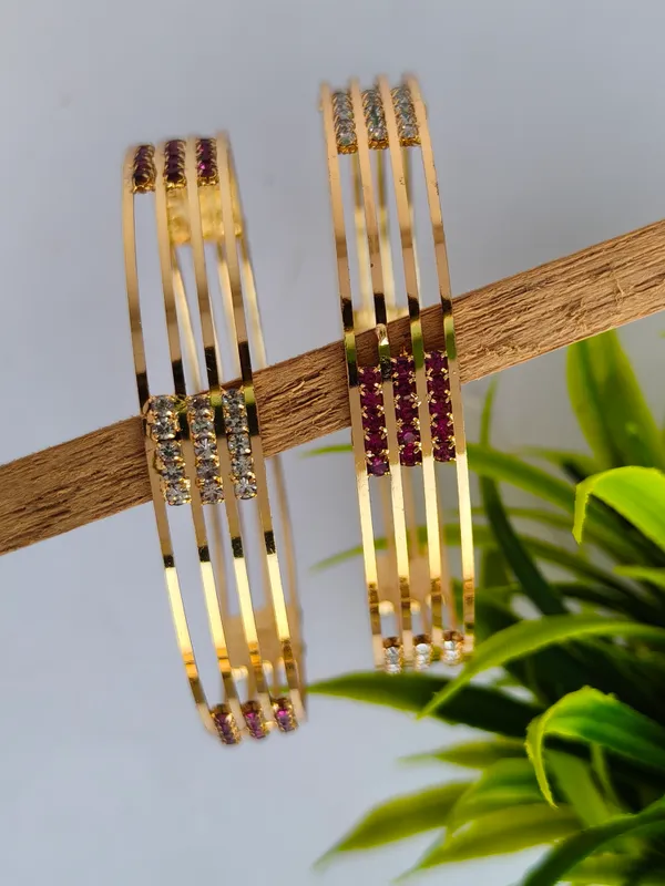 Set_of_2_Mrinal_American_Diamond_Open_Cage_Design_Anti_Tarnish_Bracelet