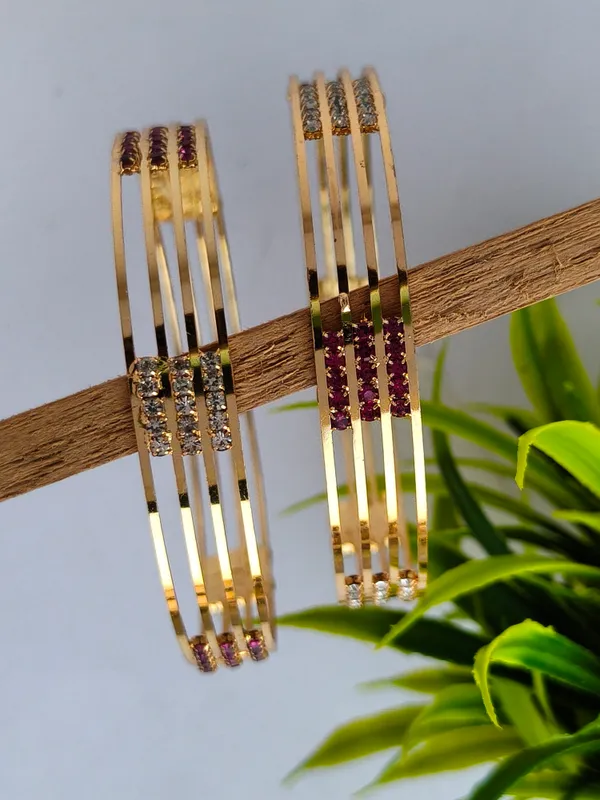 Set_of_2_Mrinal_American_Diamond_Open_Cage_Design_Anti_Tarnish_Bracelet