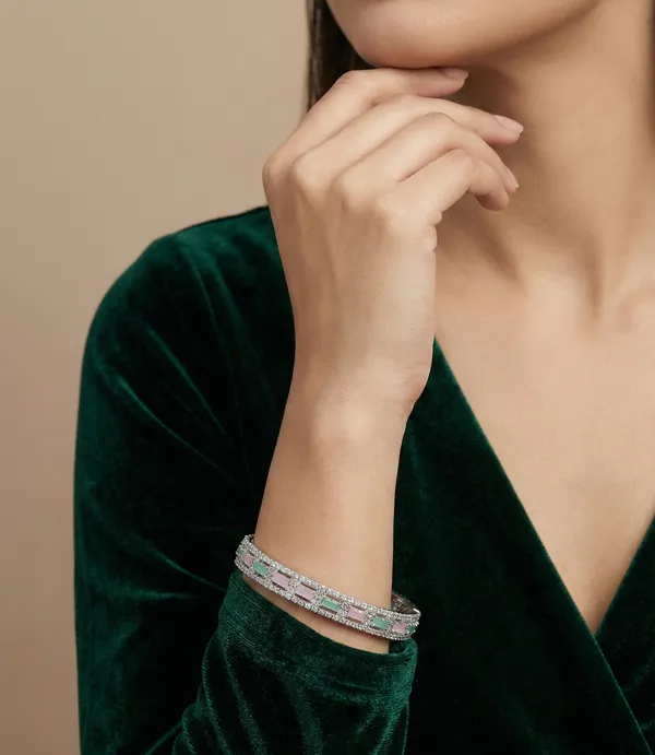 Renuka_Bangle_|_Silver_Plated_|_Multicolor_American_Diamond_|_Set_of_2