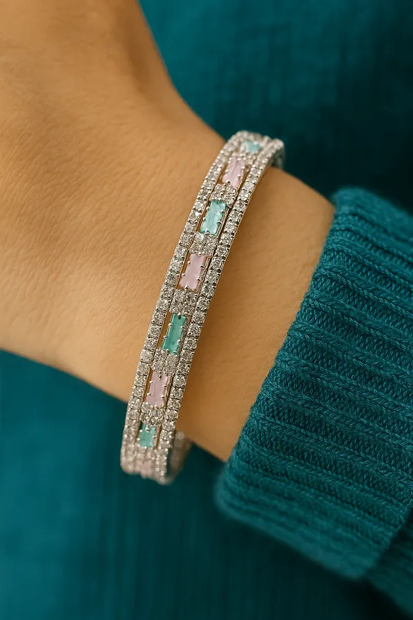 Renuka_Bangle_|_Silver_Plated_|_Multicolor_American_Diamond_|_Set_of_2