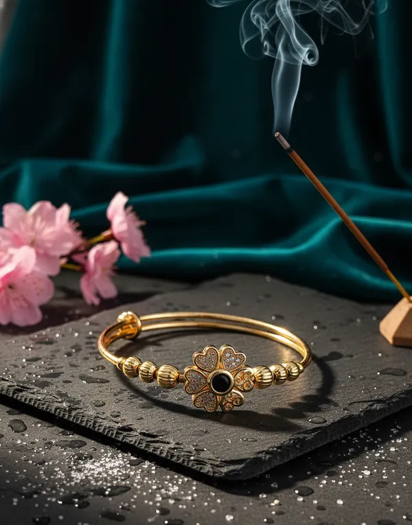Ritika_Gold_Plated_Anti_Tarnish_Flower_Bracelet