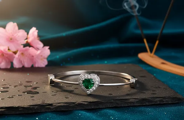 Valantine_Silver_Plated_Anti_Tarnish_Green_Heart_Bracelet