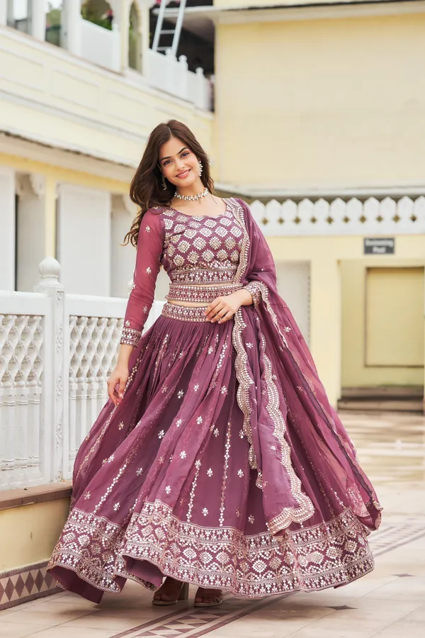 Pink__Faux-Fur_Cotton_Lehenga_Choli_For_Women