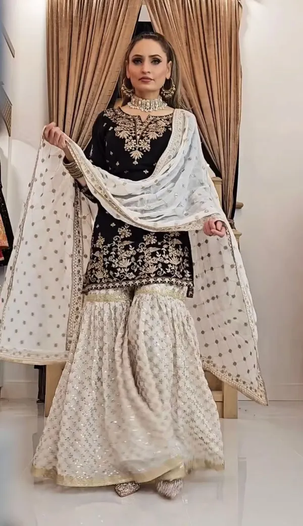 Black_Cotton_Sharara_Suit_For_Women