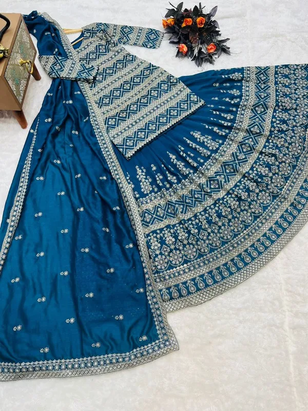 Blue_Silk_Lehenga_Choli_For_Women