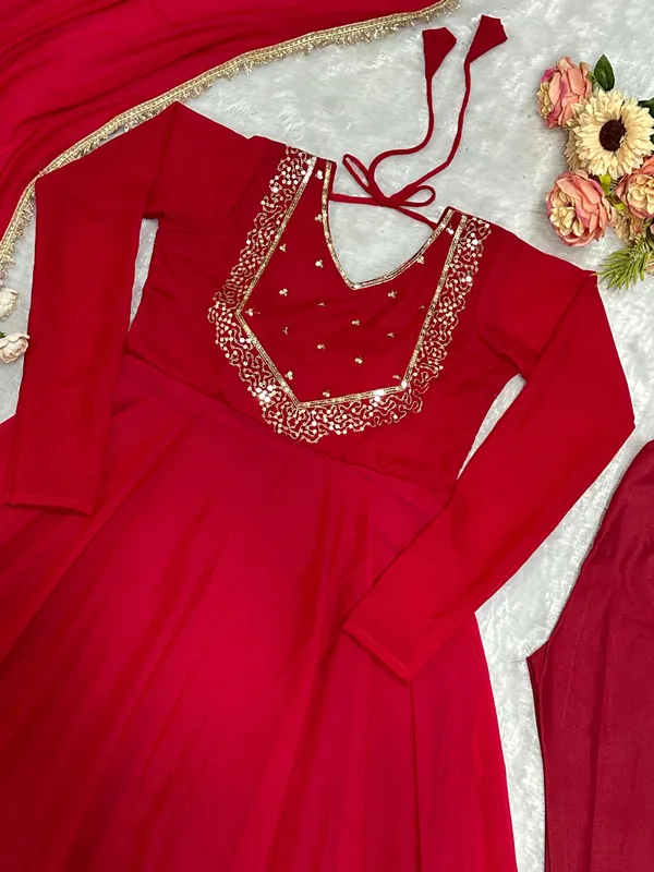 Red_Cotton_Anarkali_Suit_For_Women