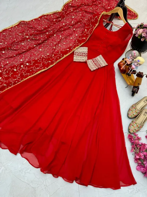 Red_Faux-Fur_Gown_For_Women