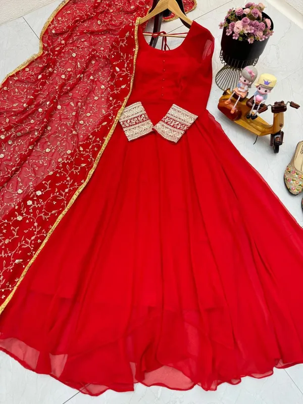Red_Faux-Fur_Gown_For_Women